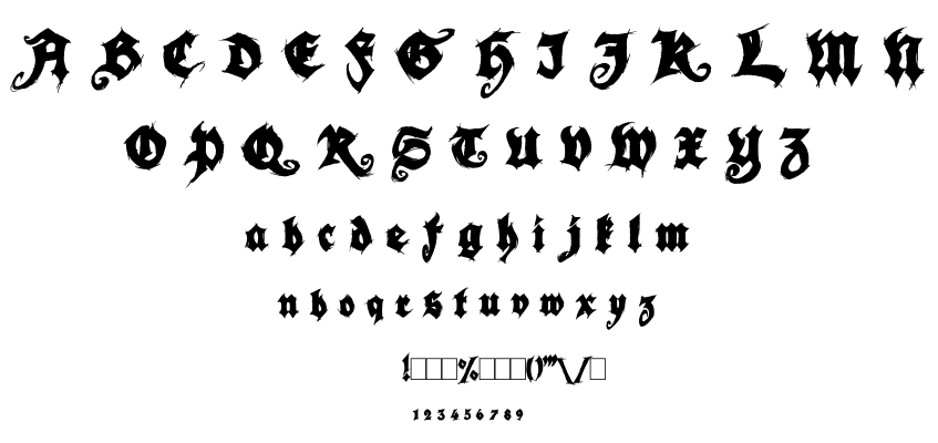 Season of the witch black font